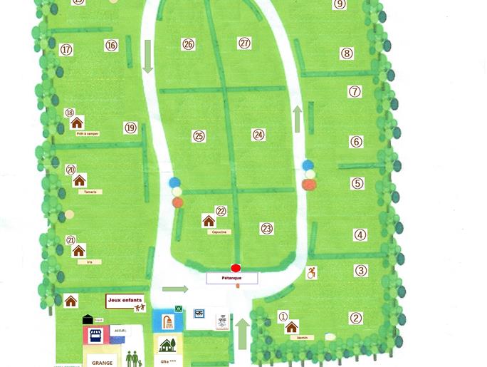 Plan du Camping la Clé des Champs à Luçon