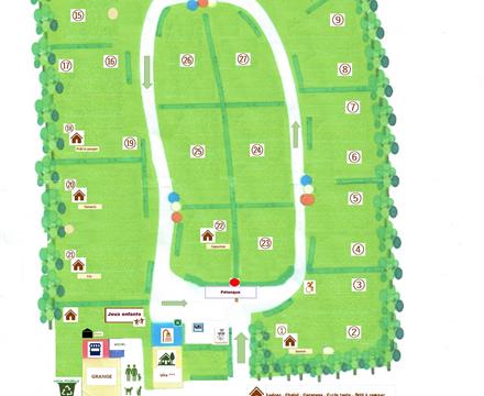 Plan du Camping la Clé des Champs à Luçon - Camping La clé des Champs Luçon